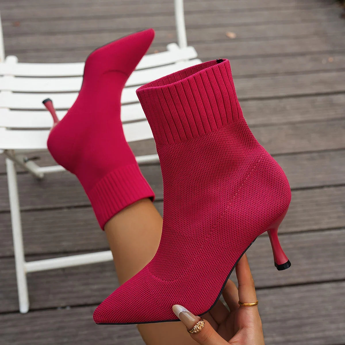 The Noa Knit Boot
