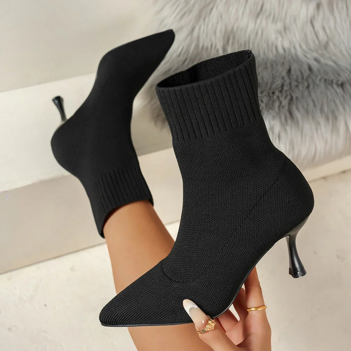 The Noa Knit Boot