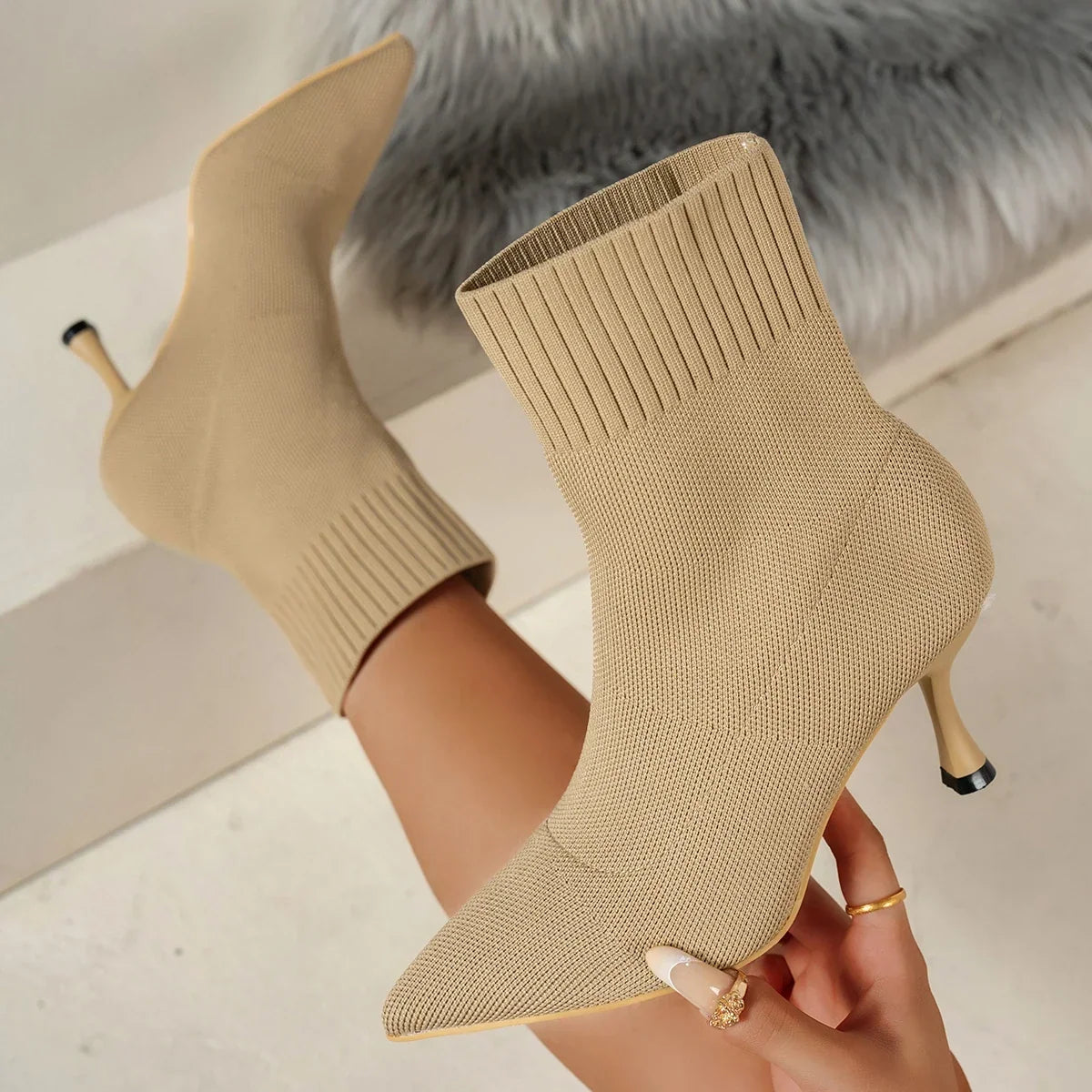 The Noa Knit Boot