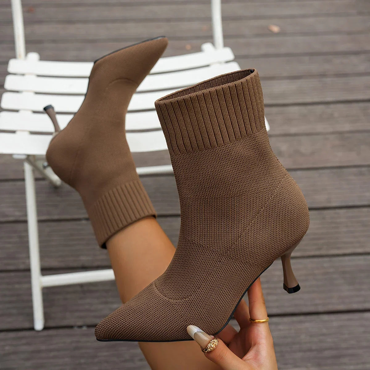 The Noa Knit Boot